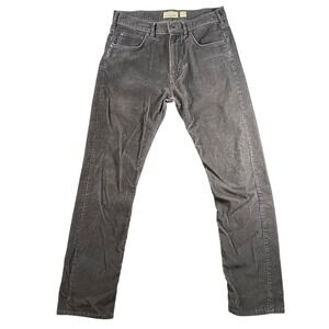 Patagonia Mens Straight Fit Corduroy Pants Charcoal Grey Organic Cotton 32x32